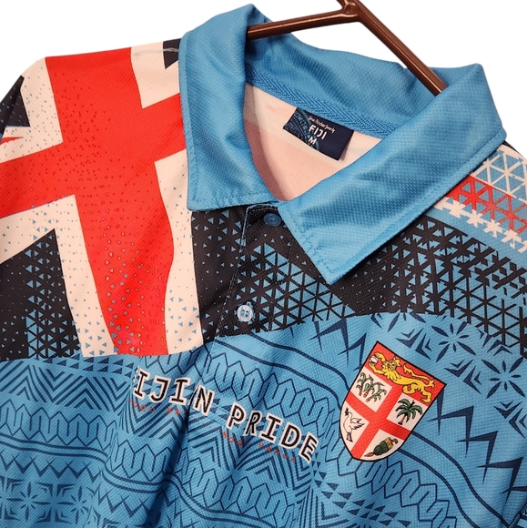 Men's Fijian Pride Short Sleeve Shirt  Size Medium - Picture 3 of 5